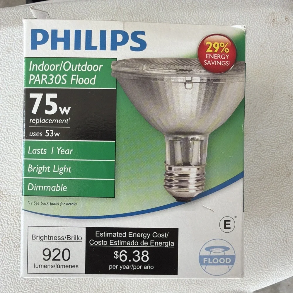 Philips 75w Par30s EcoVantage Dimmable Flood Light indoor/outdoor